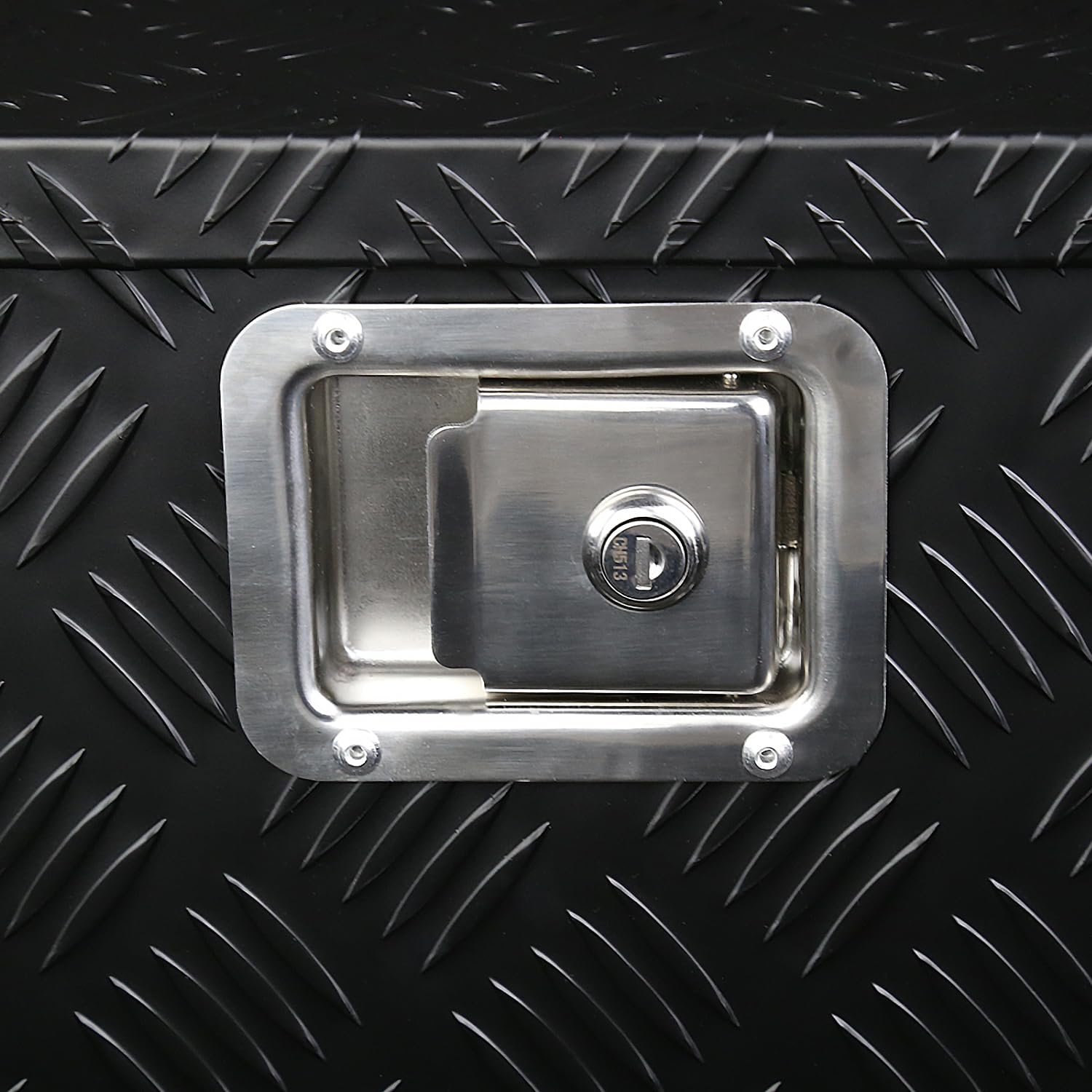 Truck Pickup Bed Spec-D Tuning Utility Chest Aluminum Black Tool Box Trailer Storage W/Lock Key 49x15x15