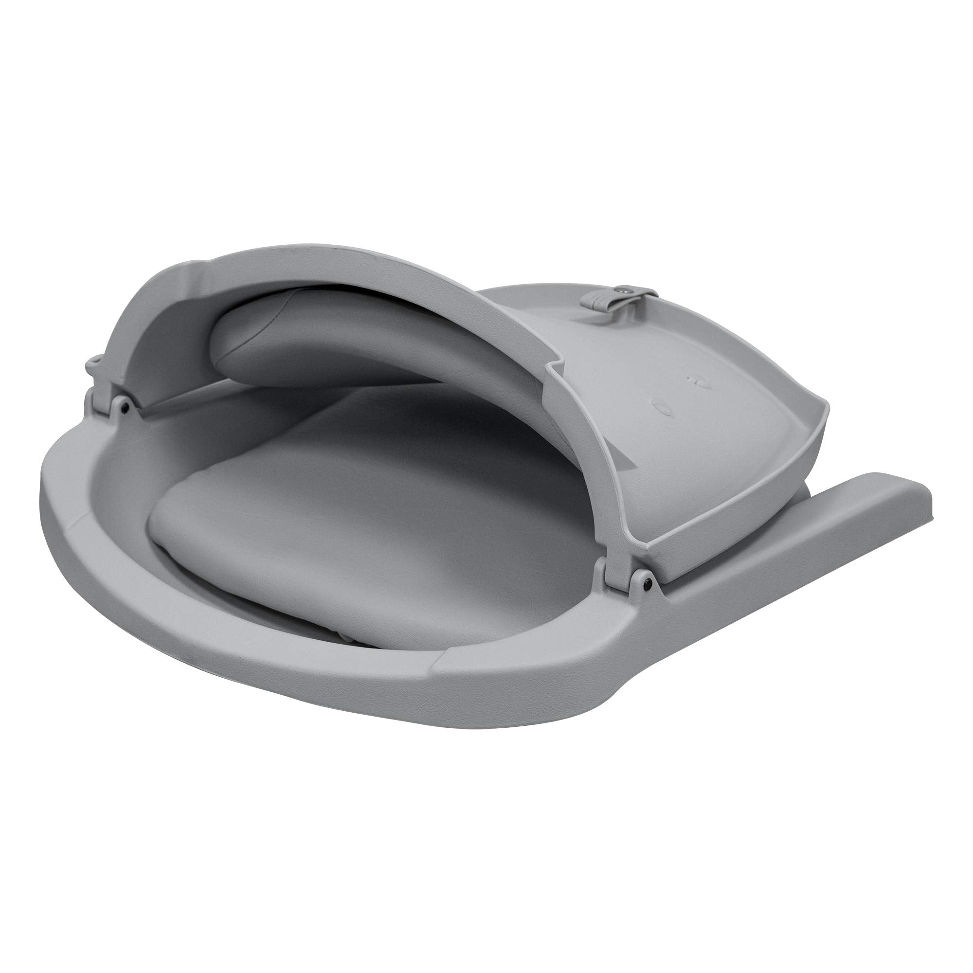 8WD139LS-717 Wise Molded Fishing Boat Seat with Marine Grade Cushion Pads, Grey Shell, Grey Cushion