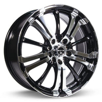 Custom RTX ARSENIC Wheel - 16x7, 40 Offset, 5x114.3 Bolt Pattern, 73.1mm Hub - Black with Machined Face Rim