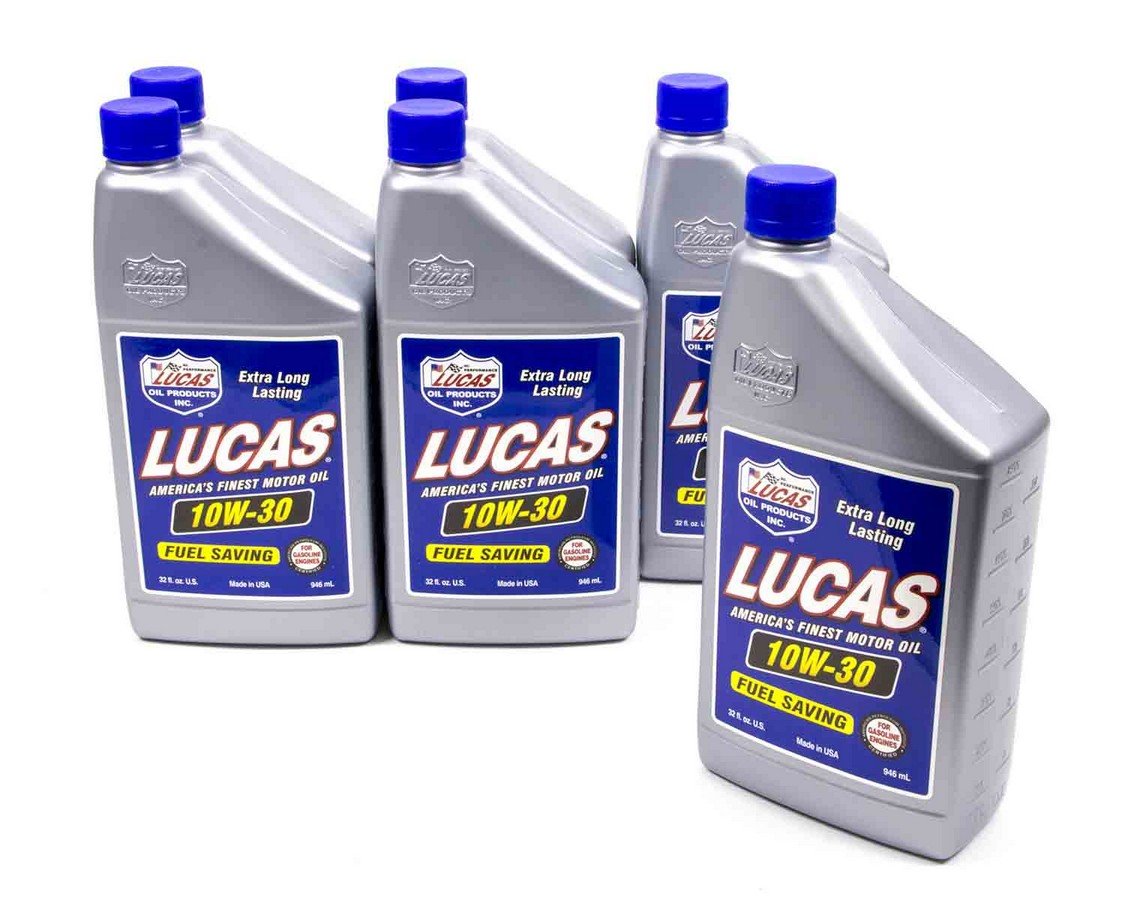 Lucas Oil 10W30 Conventional SAE High Performance Motor Oil - Set of 6 6 x 1 qt.