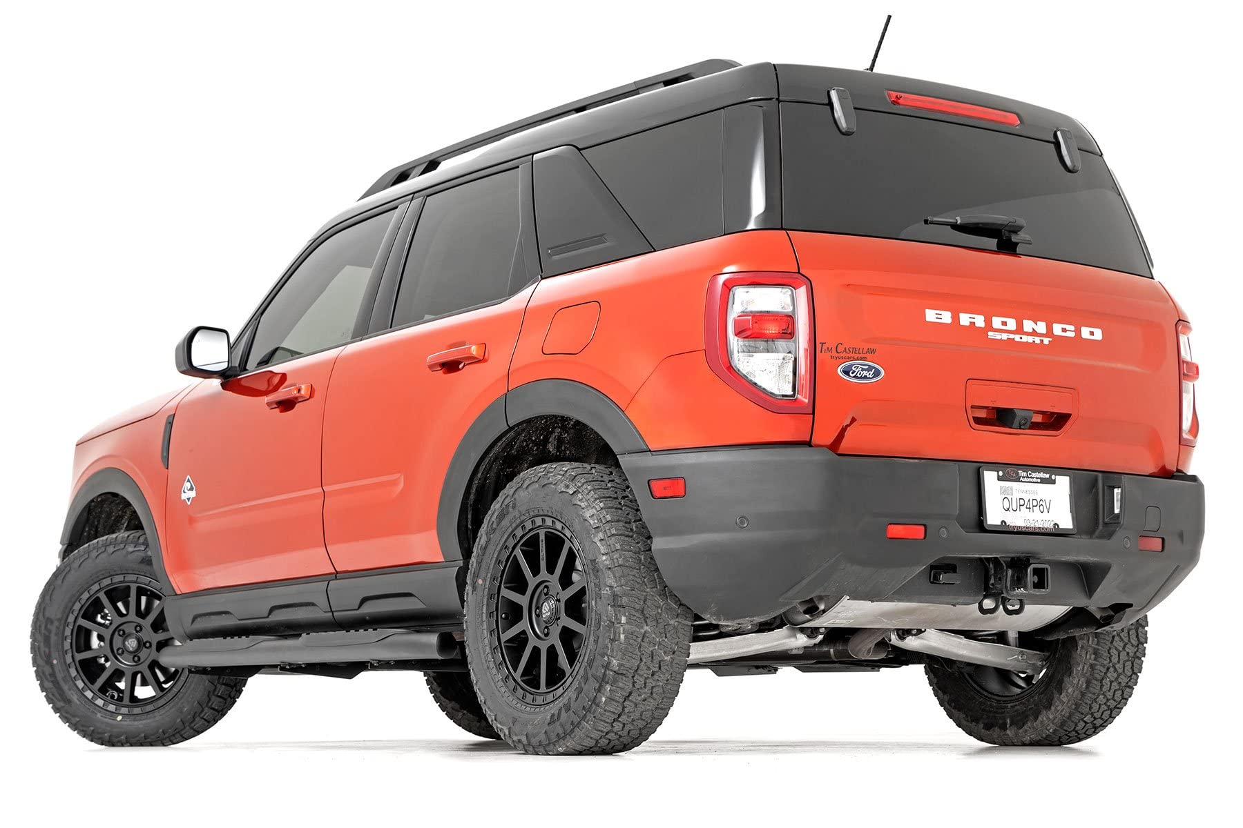 Oval Nerf Steps Rough Country for Ford Bronco Sport (2021-2025) - OEM Style Rails with Built-in Side Steps