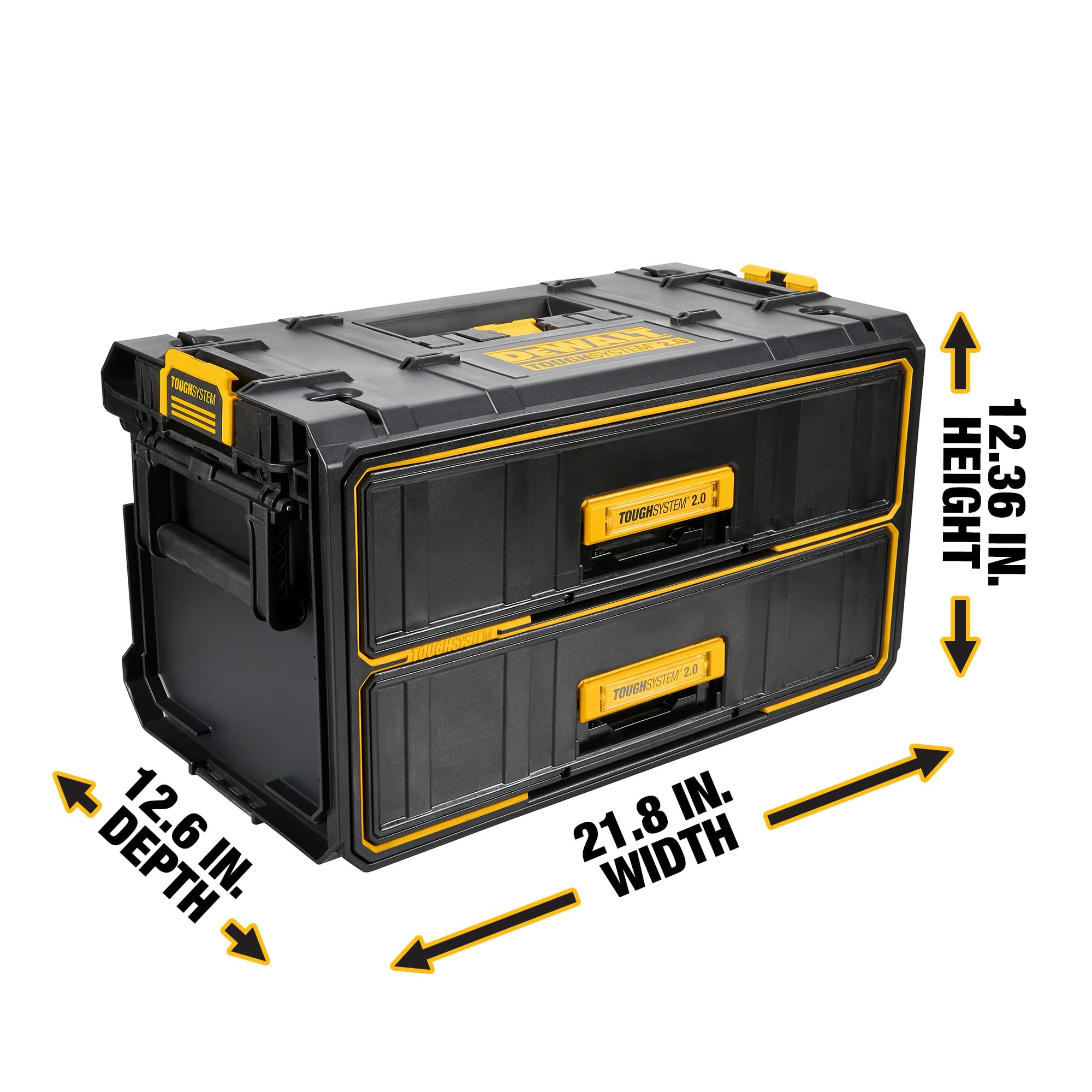 DEWALT Tool Box ToughSystem, 2.0 Two-Drawer, 21.8in. (DWST08320)
