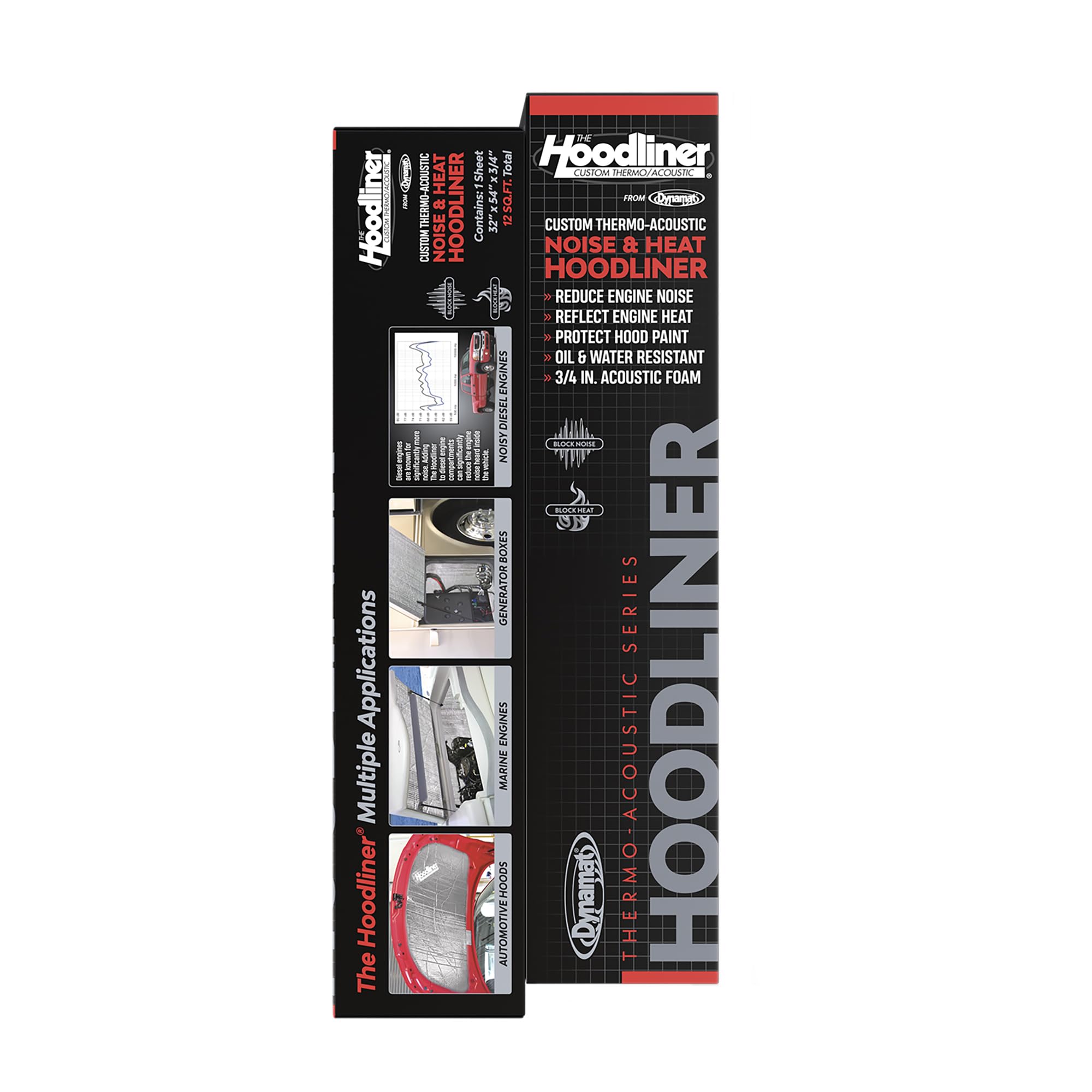 Hoodliner DYNAMAT 11905 32" x 54" x 3/4" Thick Self-Adhesive Sound Deadener – Made in USA