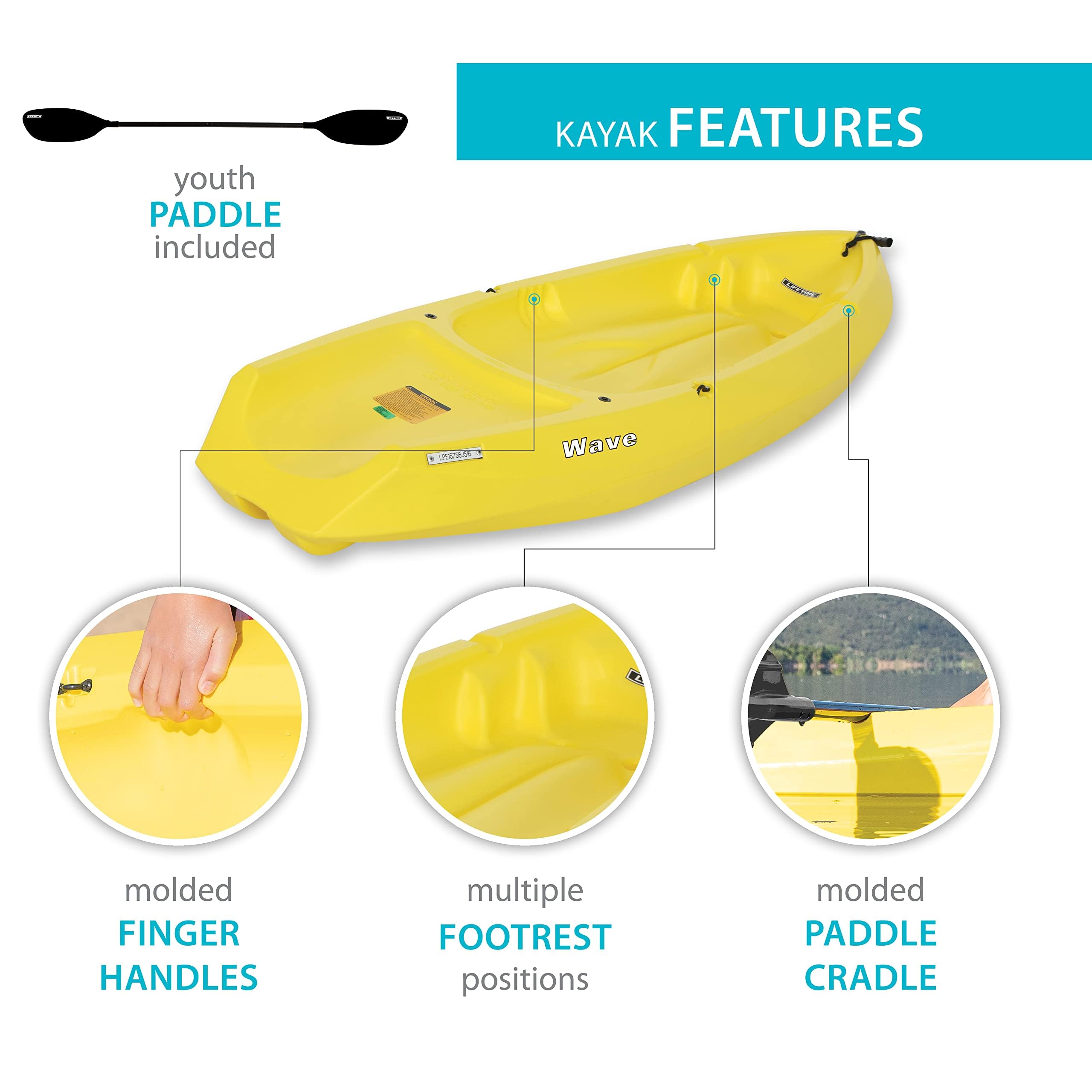 Youth 6 Foot Lifetime Kayak Yellow