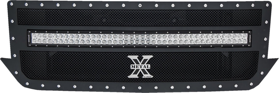 Torch Grille T-Rex Grilles 2016-2018 Silverado 1500, Black, 1 Pc, Replacement, Chrome Studs with (1) 40" LED - PN #6311271