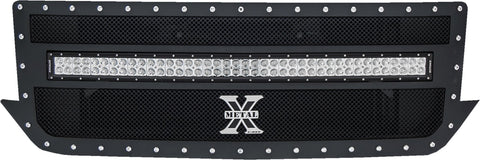 Torch Grille T-Rex Grilles 2016-2018 Silverado 1500, Black, 1 Pc, Replacement, Chrome Studs with (1) 40" LED - PN #6311271