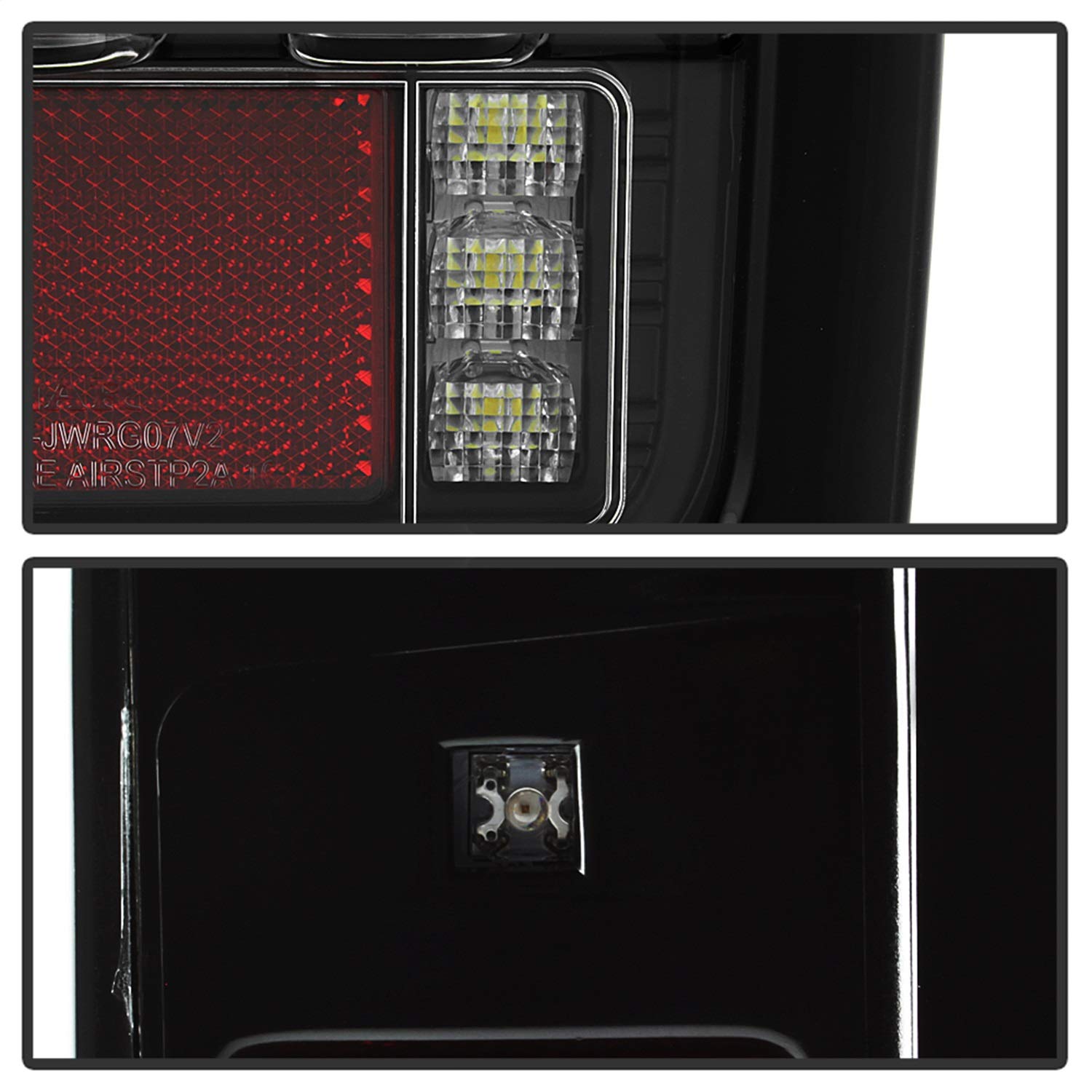 Jeep Wrangler (JK JKU) Spyder 5084774 07-18 Version 2 Light Bar Sequential Turn Signal LED Tail Lights - Black