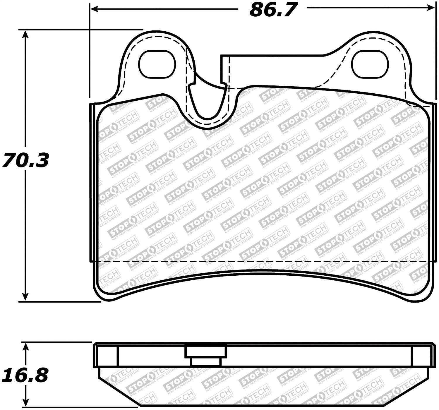 Brake Pads StopTech 305.12770 Street Select with Hardware