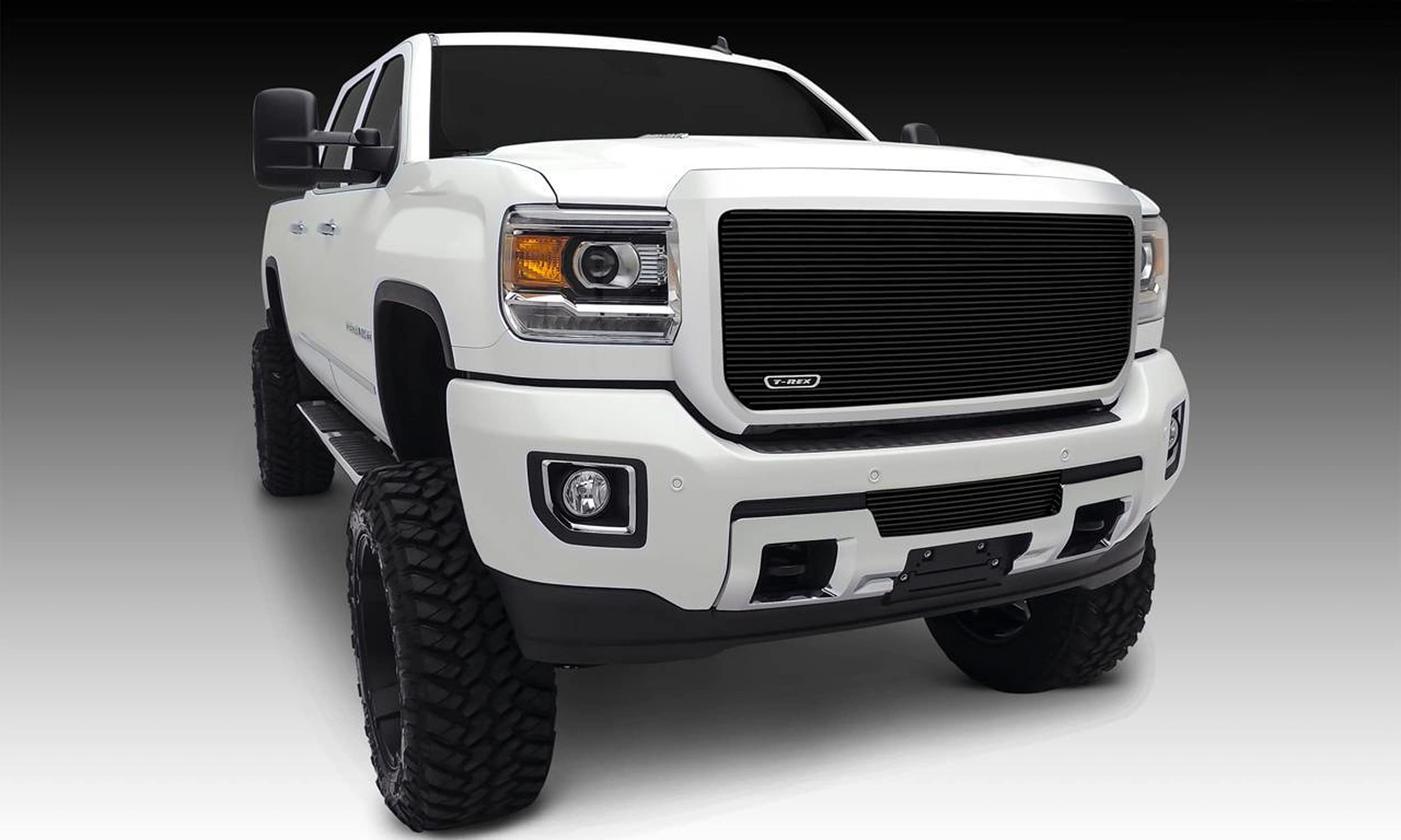 2015-2019 Sierra HD T-Rex Grilles Billet Bumper Grille, Black, 1 Pc, Insert - PN #25211B