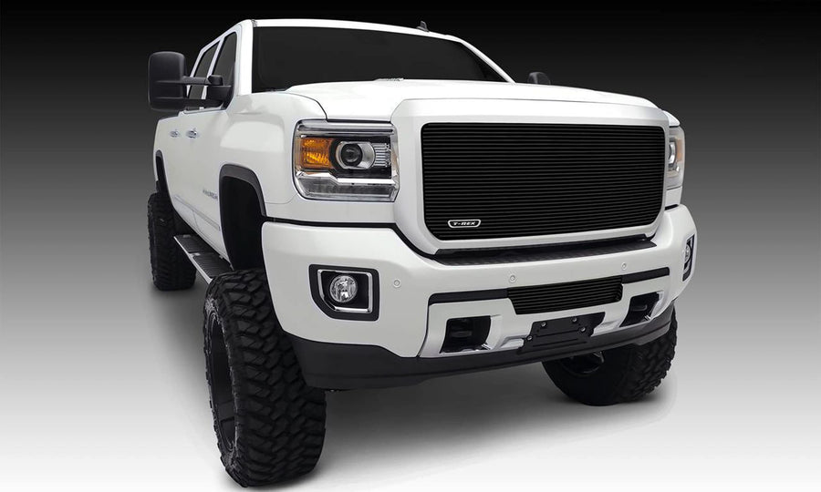 2015-2019 Sierra HD T-Rex Grilles Billet Bumper Grille, Black, 1 Pc, Insert - PN #25211B
