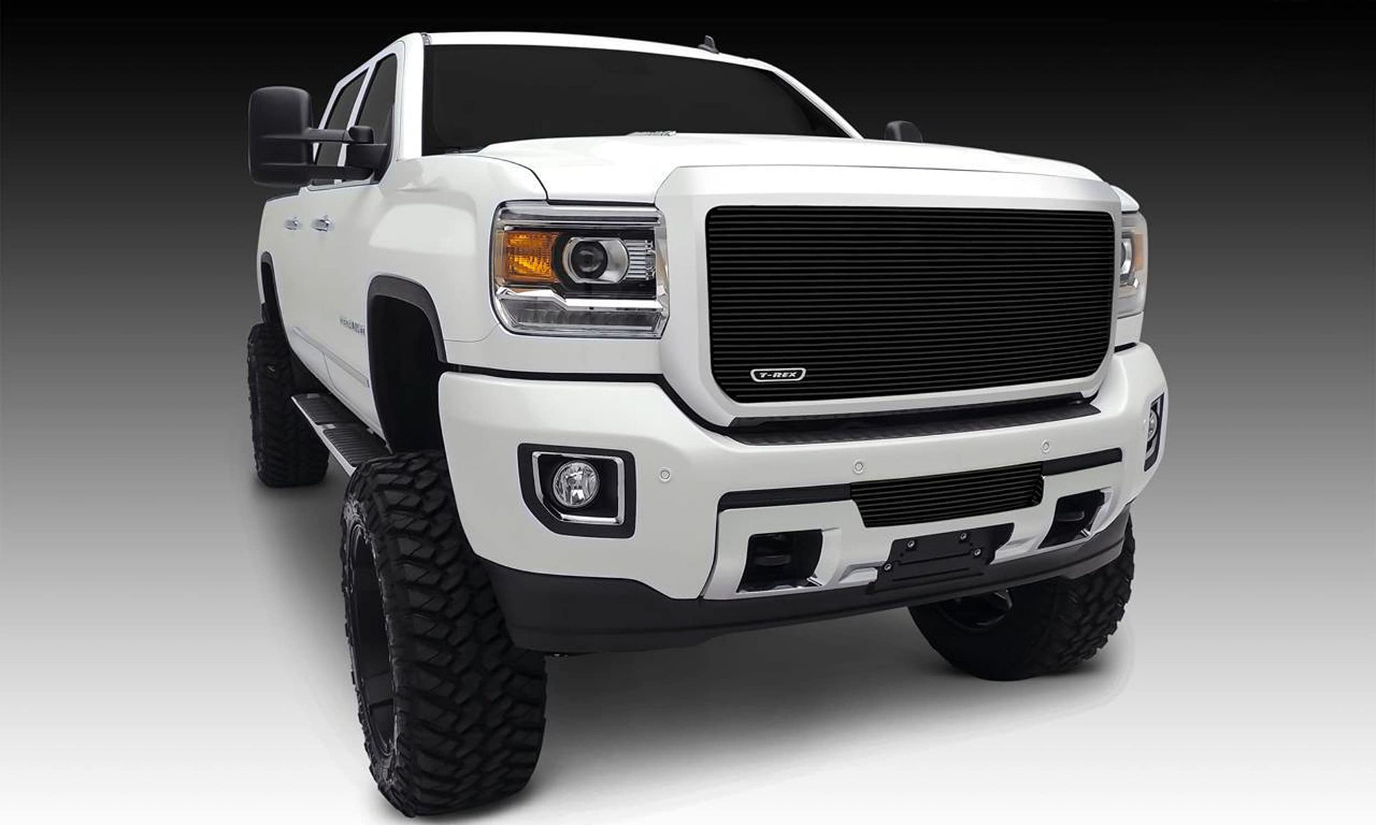 2015-2019 Sierra HD T-Rex Grilles Billet Bumper Grille, Black, 1 Pc, Insert - PN #25211B