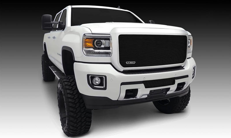 2015-2019 Sierra HD T-Rex Grilles Billet Bumper Grille, Black, 1 Pc, Insert - PN #25211B