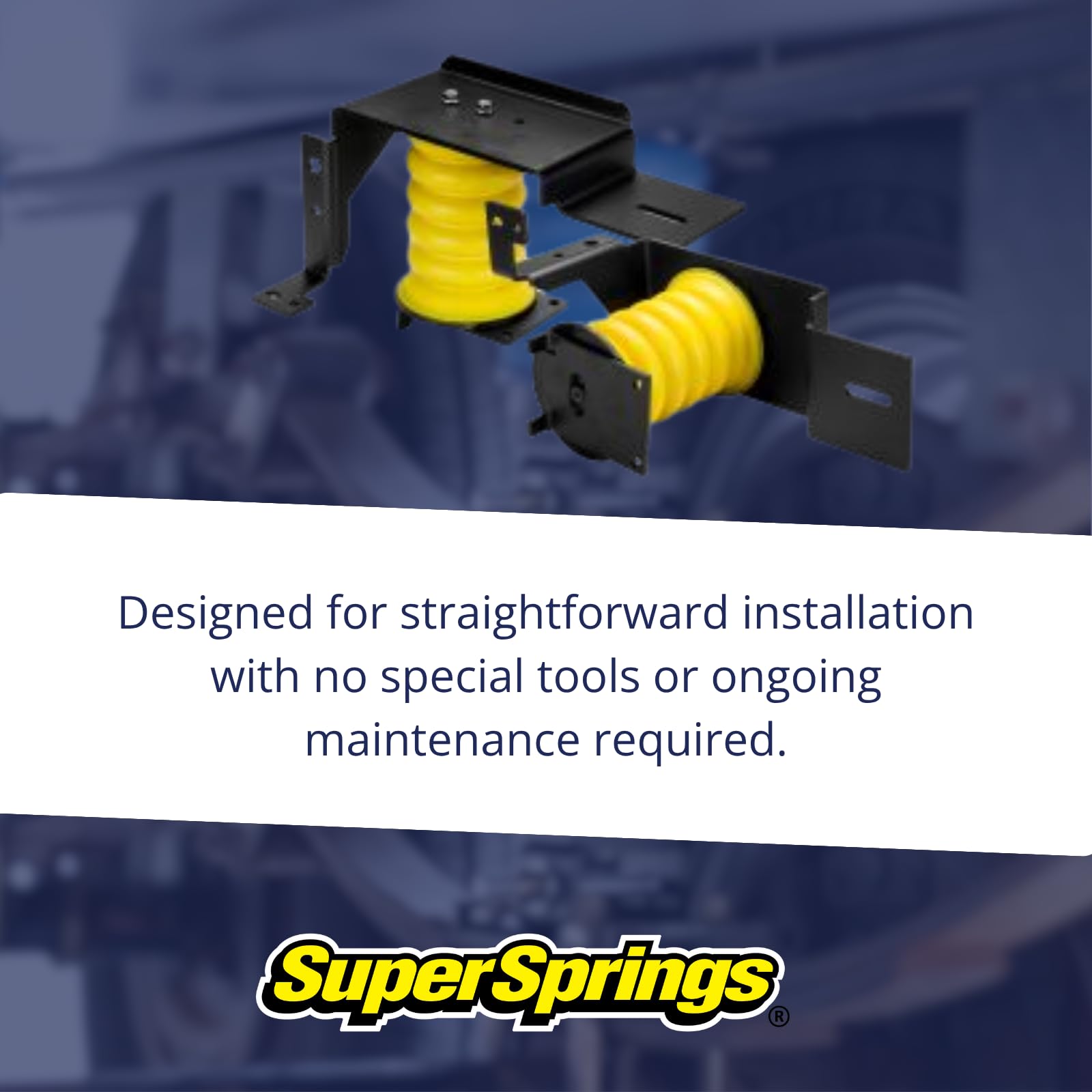SumoSprings Rear Maxim for Workhorse W20/W22/W24 | SuperSprings SSR-280-54-1 | Left/Right Pair | 7000 (lb) Capacity at 50% Compression | Made in The USA, Yellow