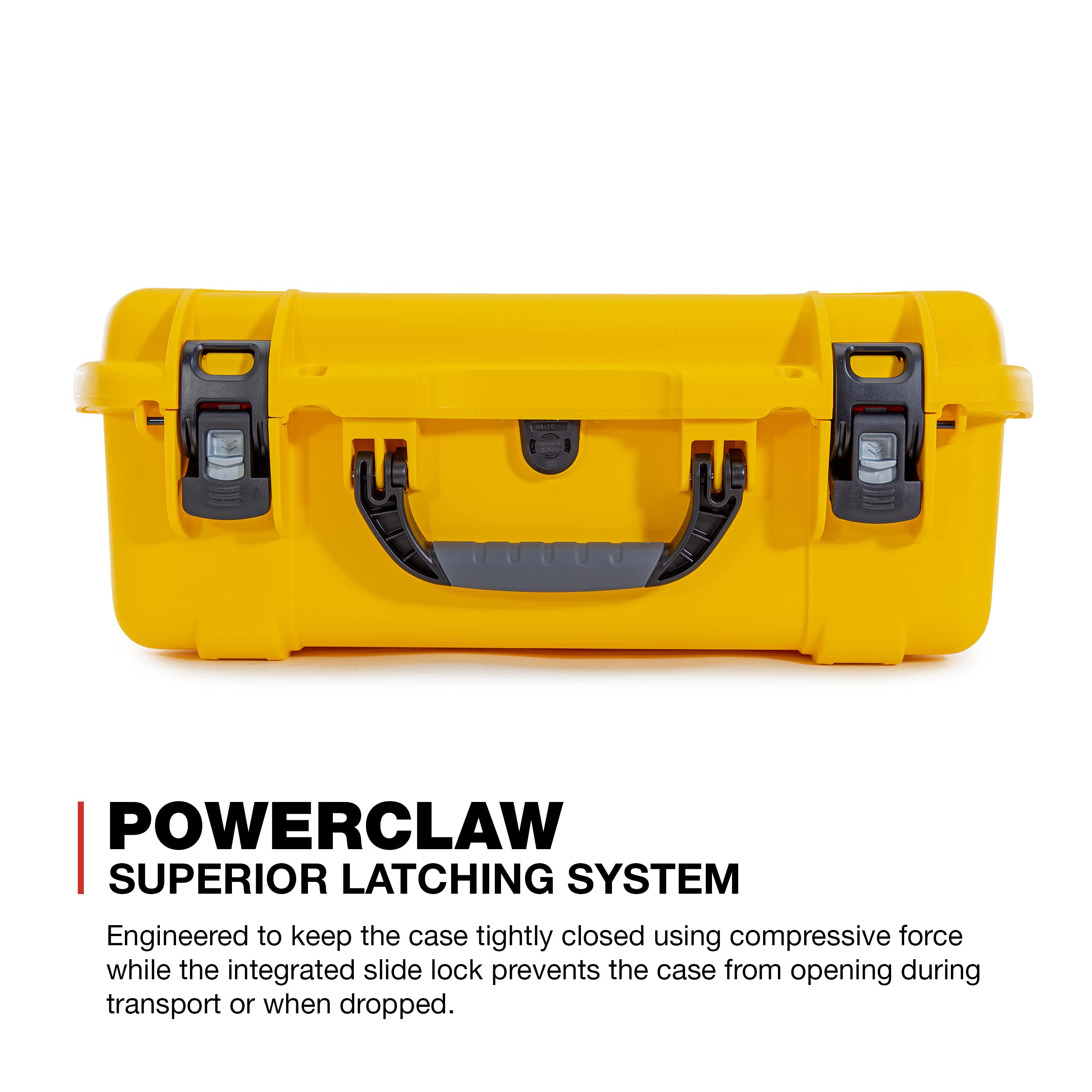 Nanuk 940 Large Series Lightweight NK-7 Resin Waterproof Protective Case with Padded Dividers, Yellow