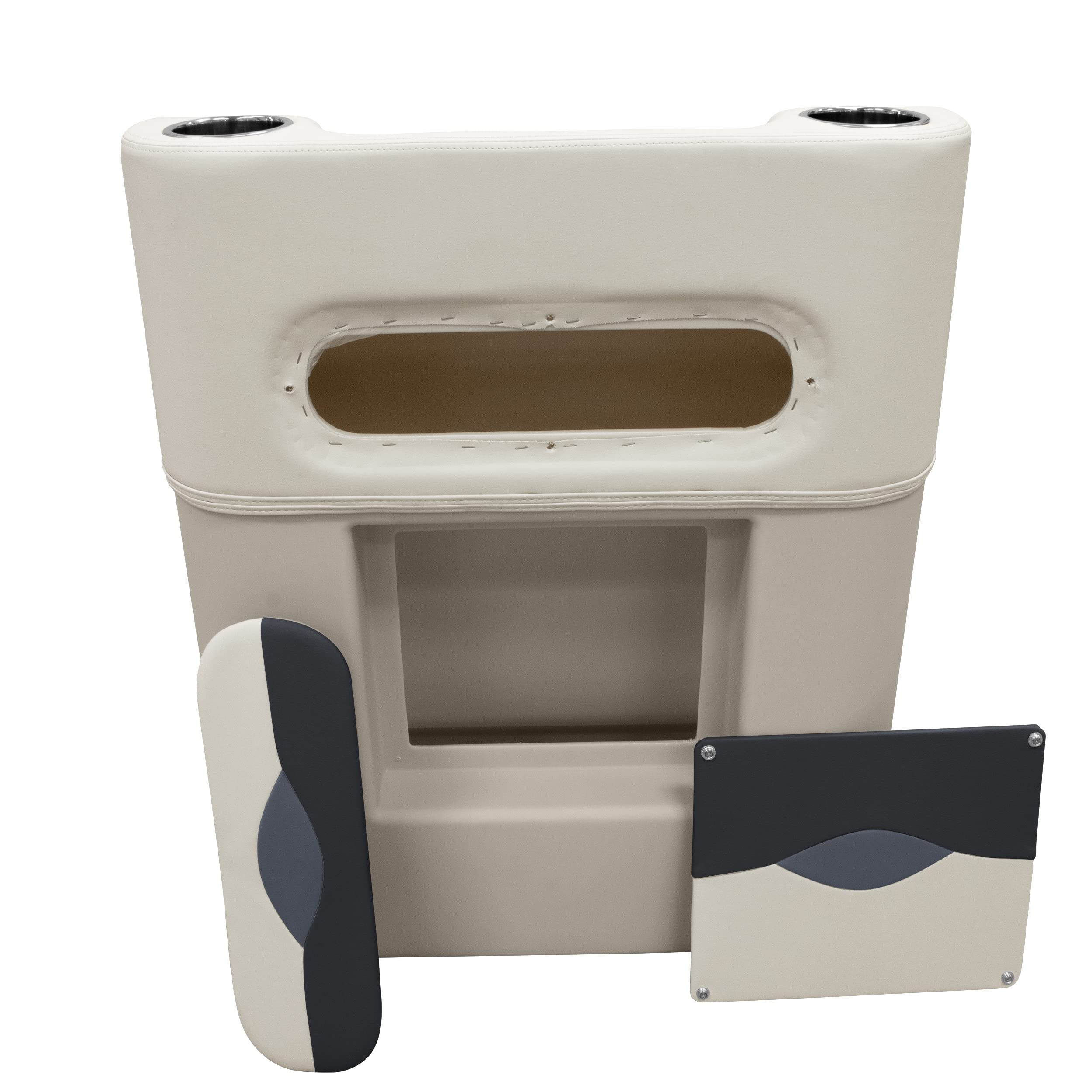 Wise Premier Series BM1158-986 Pontoon Helm Steering Console, Platinum/Spectra Navy/Cobalt