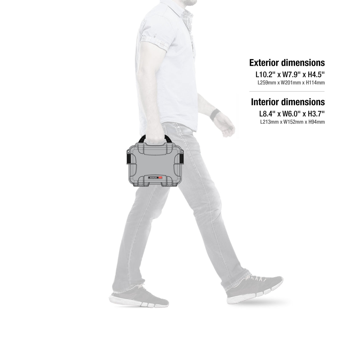 Waterproof Nanuk 904 Hard Case Empty - Silver