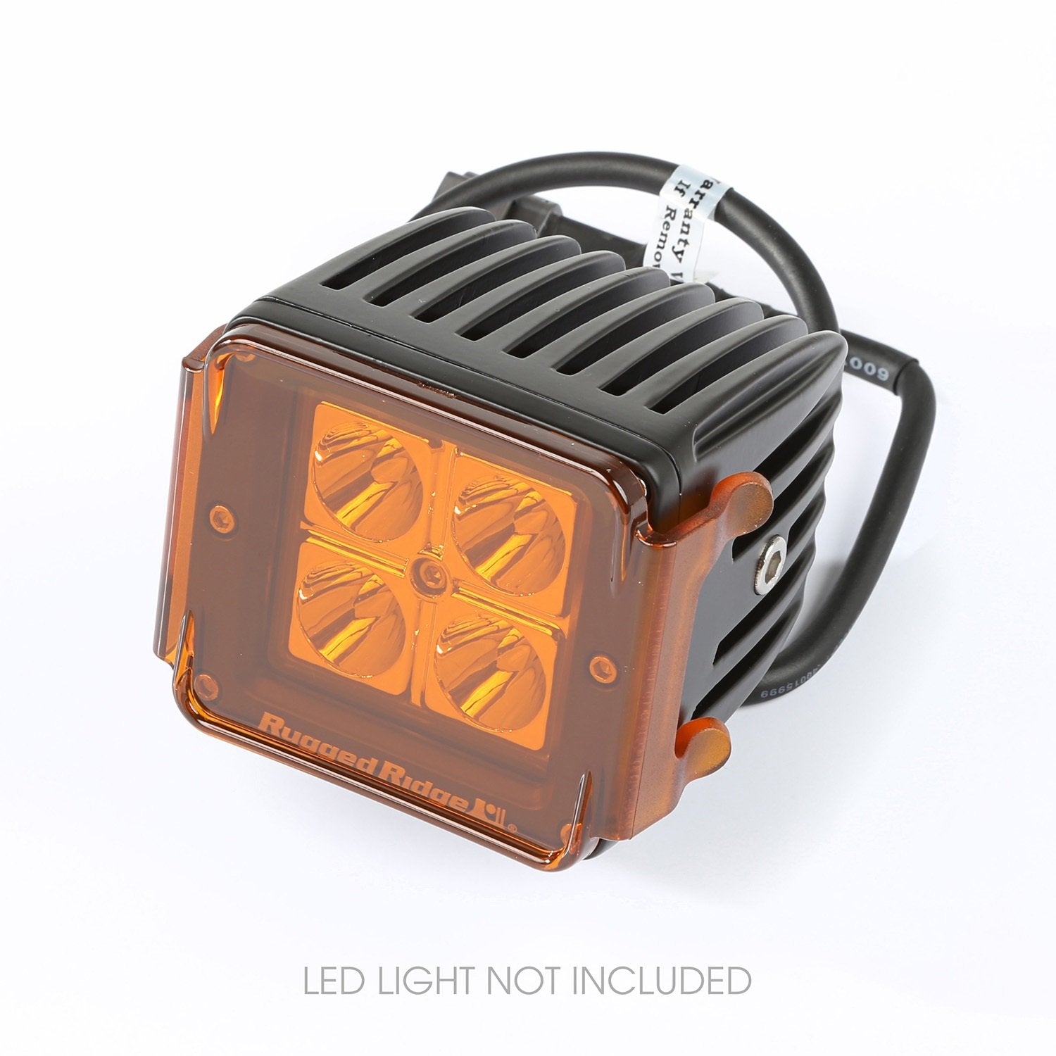 Light Cover, Rugged Ridge 3 Inch, Square, Amber | 15210.67