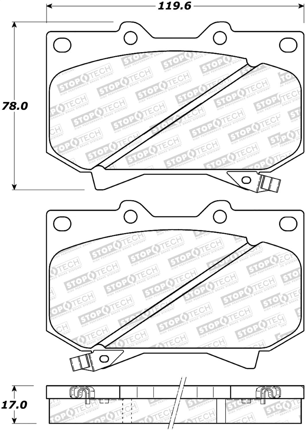 Street Select StopTech Brake Pads 305.08120