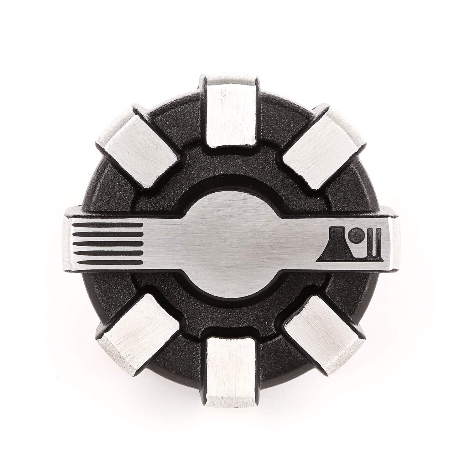Rugged Ridge Fuel Cap Elite for Jeep Wrangler/Gladiator | Aluminum w/ Brushed Accents | 11229.11 | Fits 2001-2025 Jeep Wrangler TJ/JK/JL; 2020-2025 Jeep Gladiator JT