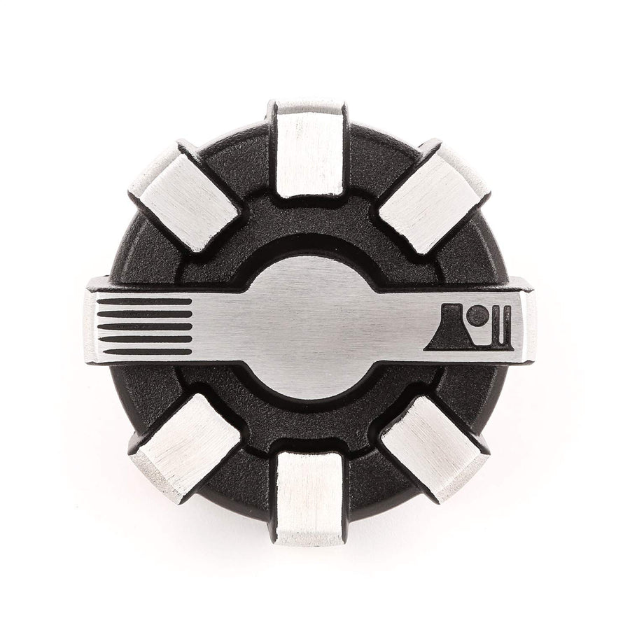 Rugged Ridge Fuel Cap Elite for Jeep Wrangler/Gladiator | Aluminum w/ Brushed Accents | 11229.11 | Fits 2001-2025 Jeep Wrangler TJ/JK/JL; 2020-2025 Jeep Gladiator JT