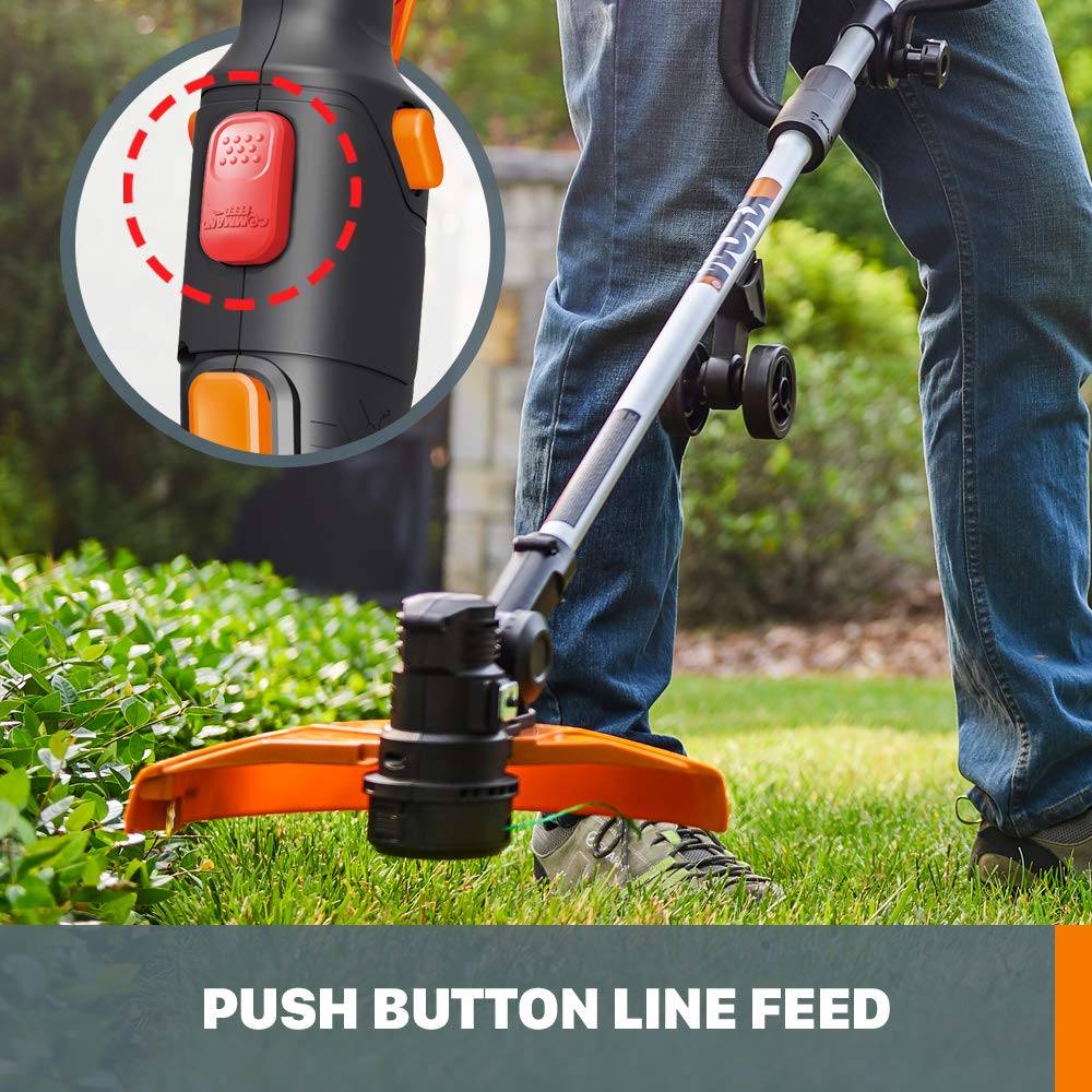 Worx Cordless String Trimmer, Edger 40V Power Share Weed Trimmer 13" (2 Batteries & Charger Included) WG184