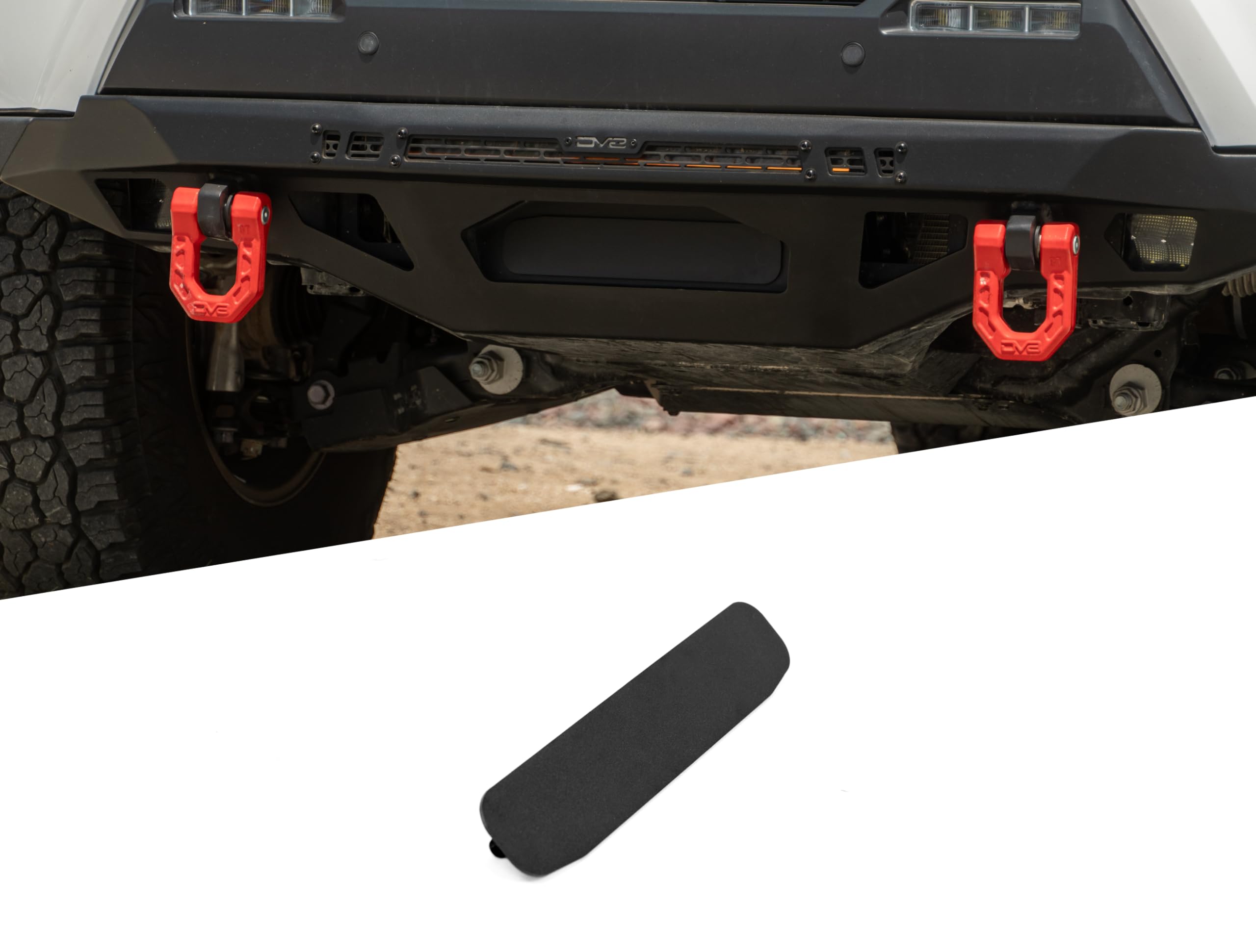 Winch Fairlead Cover Plate DV8 Offroad | Covers Fairlead Hole when Not Using a Winch | Compatible w/ DV8 Bumpers or Bumpers w/Hawse Style Fairlead Mounts | Steel Design | Black Powder Coated Finish