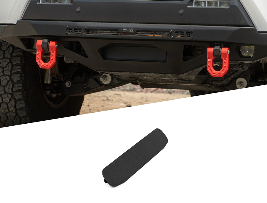 Winch Fairlead Cover Plate DV8 Offroad | Covers Fairlead Hole when Not Using a Winch | Compatible w/ DV8 Bumpers or Bumpers w/Hawse Style Fairlead Mounts | Steel Design | Black Powder Coated Finish