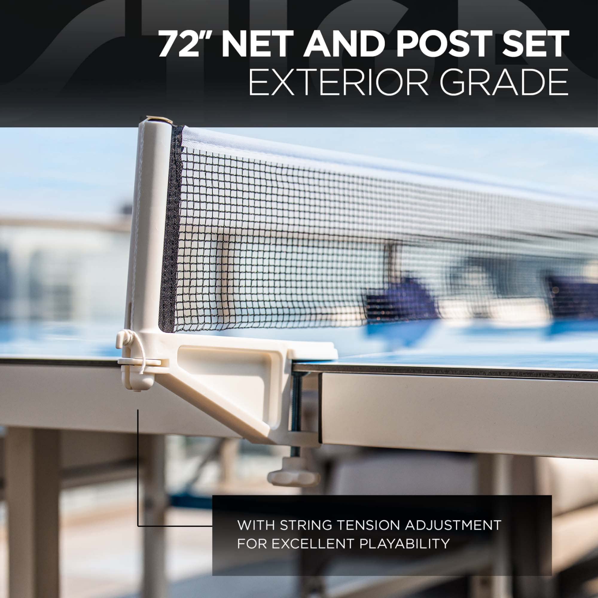 STIGA Professional XTR Outdoor Table Tennis Tables – All Weather Aluminum Waterproof Outdoor or Indoor Design with Net & Post - 10 Minute Easy Assembly Ping Pong Table with Compact Storage
