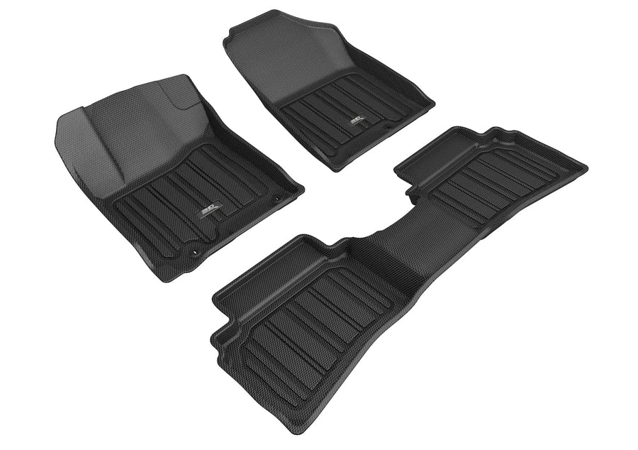 Custom Fit 3D MAXpider Elitect Floor Mat (Black) Compatible with Hyundai Venue 2020-2026 - Full Set
