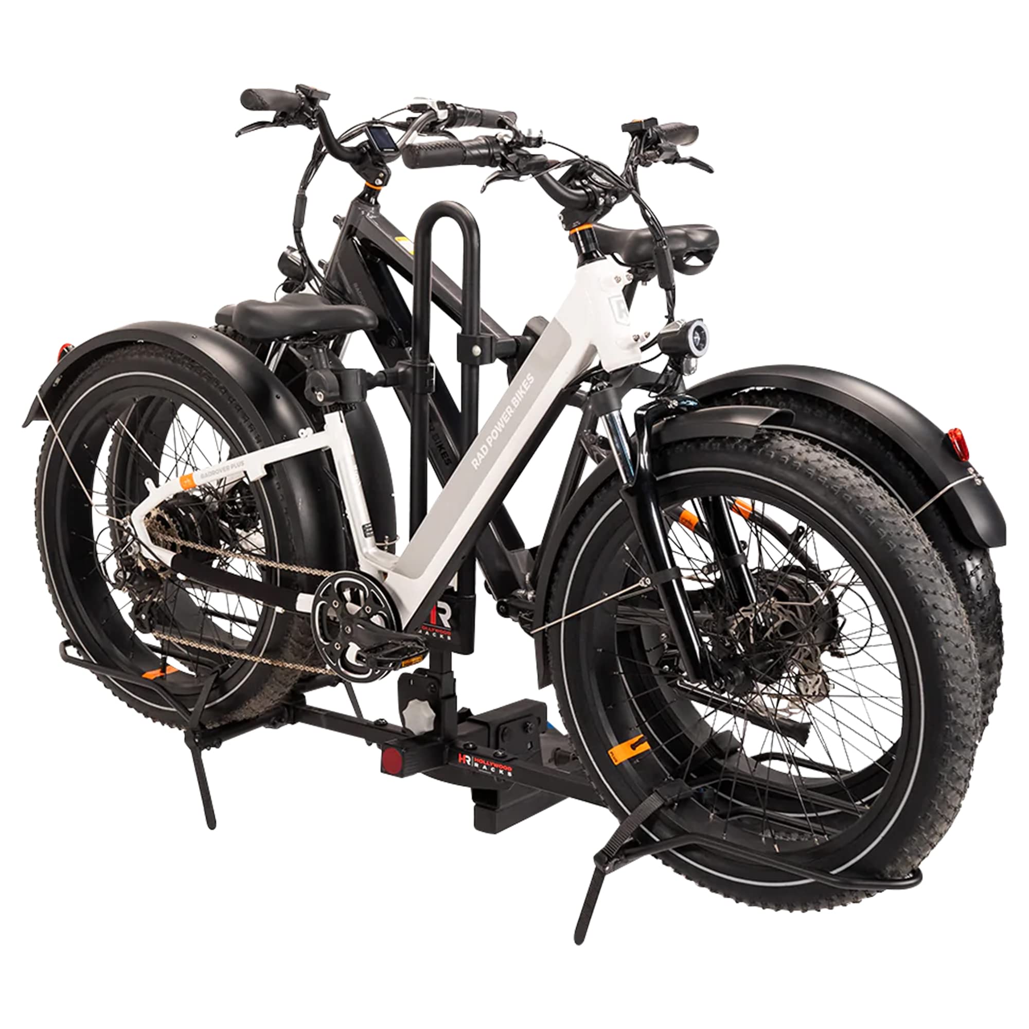 RV Rider Hollywood Hitch Bike Rack for 2 E-Bikes up to 80 lbs Each - Premium Electric Bike Rack for RV, Fifth Wheel, Flat Towed Vehicle - Durable for Standard and Fat Tire Bikes