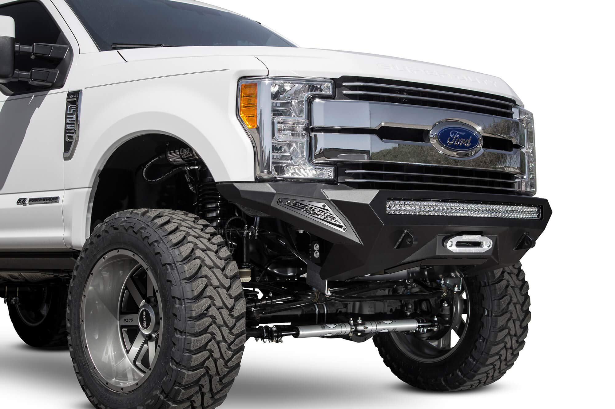 Stealth Fighter Front Bumper Addictive Desert Designs F161202860103 Hammer Black Panel Color Satin Black
