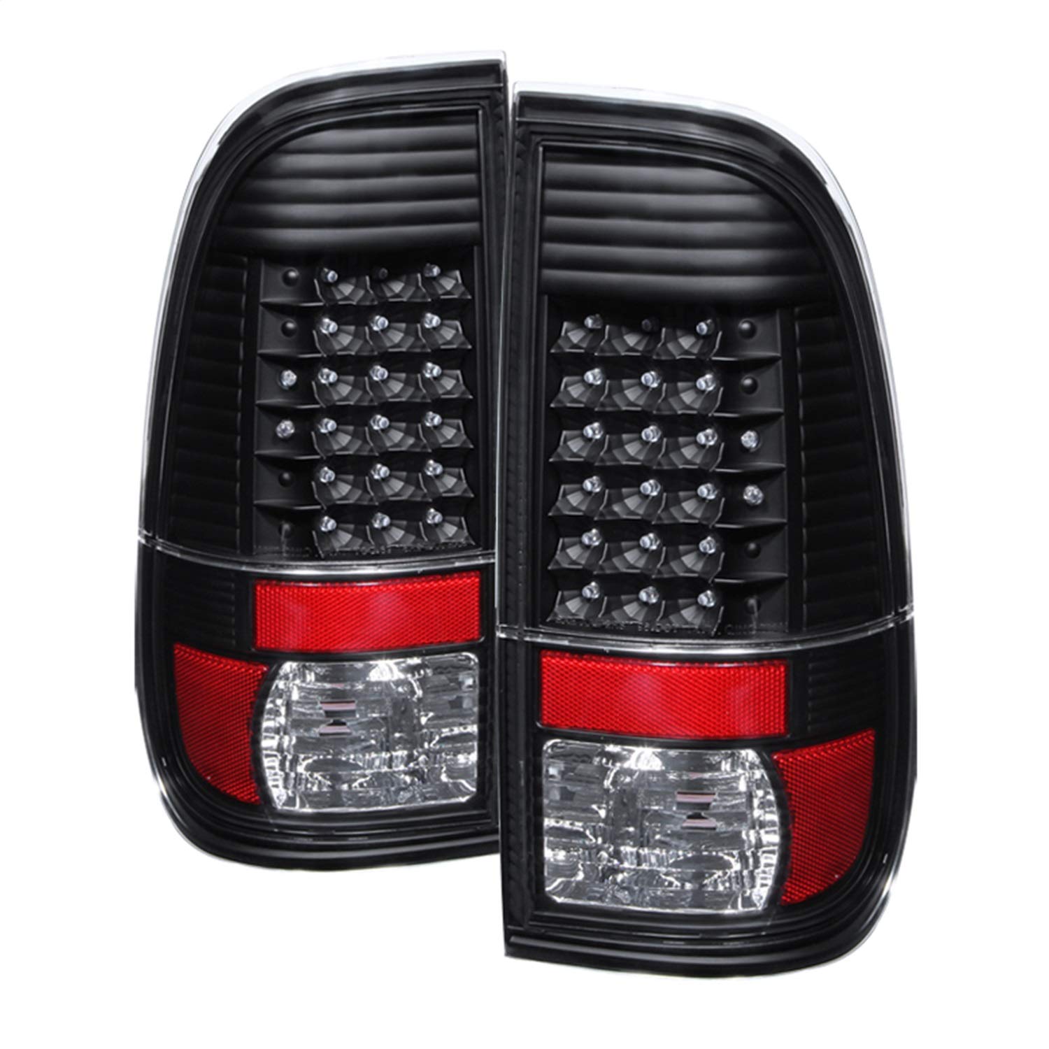 LED Tail Lights xTune Black/Clear 9027680