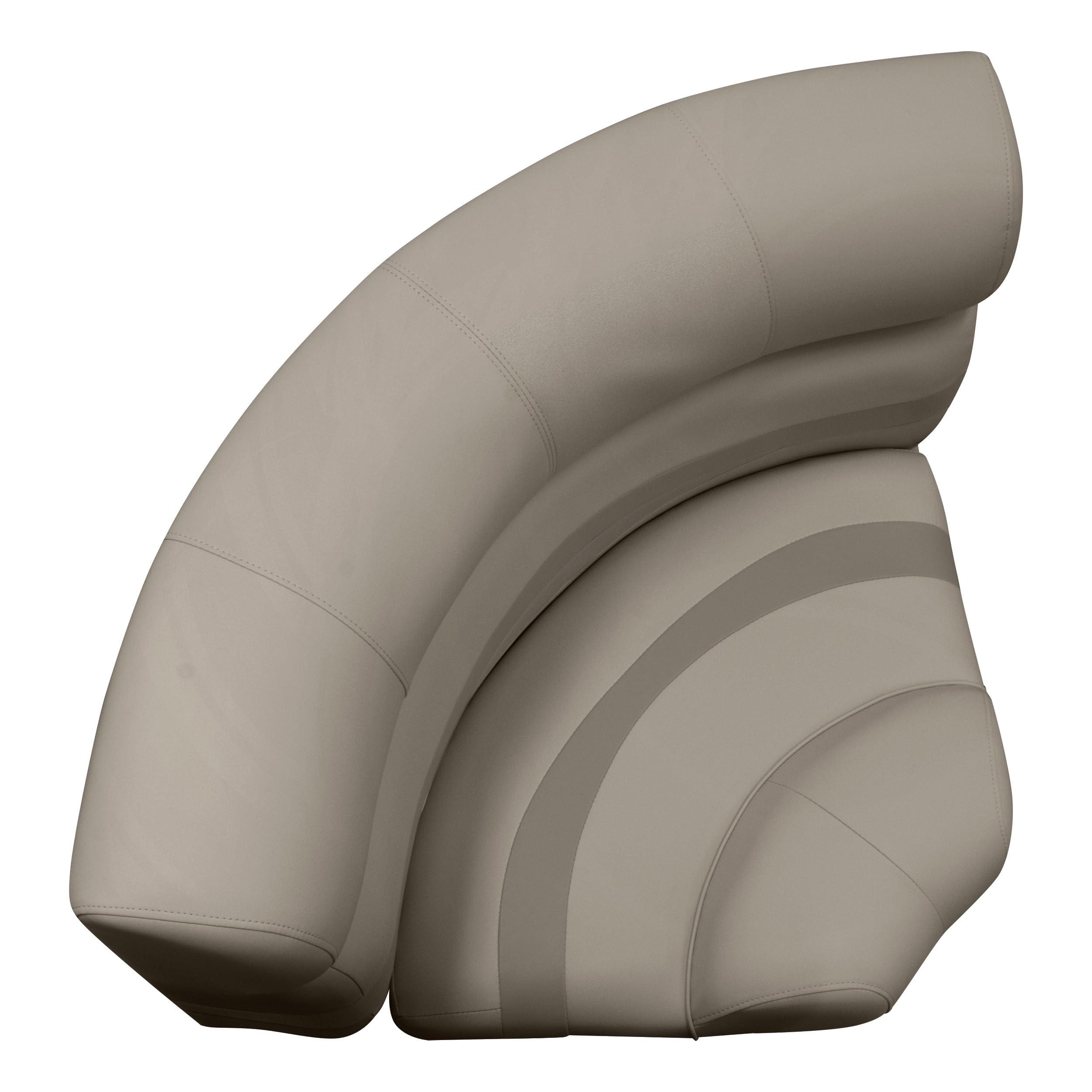 Premier Series Wise BM11002-1749 32" Bow Radius Corner Pontoon Seat Cushion Set, Mocha Java/Café/Mushroom