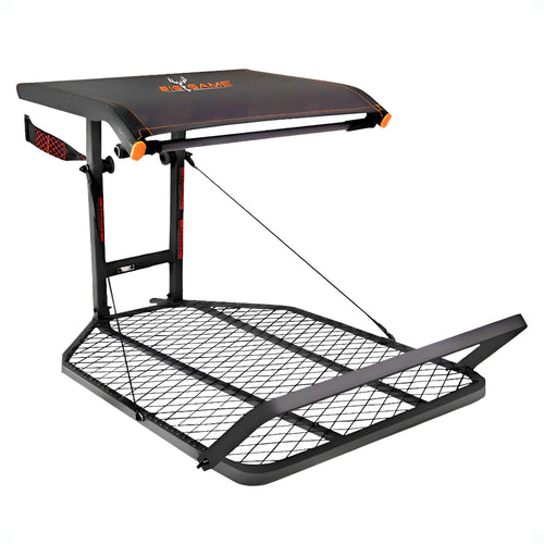 Captain XC Big Game Hang-On Treestand, Lightweight Steel Construction with 14 x 8 in. Flip-Back Flex-Tek Seat, 300 lbs Weight Rating