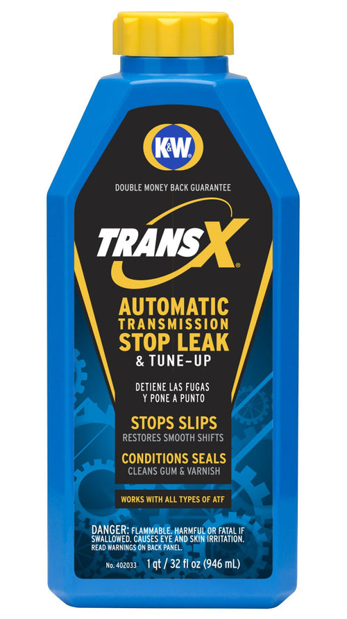 Trans-X K&W 402033X6 Automatic Transmission Stop Leak & Tune-Up - 32 Fl Oz Leak Repair Solution for Automotive, Power Steering, Hydraulic Systems | Car Care Fluids