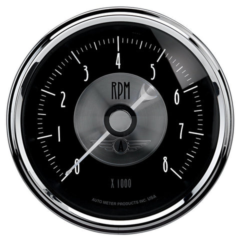 Auto Meter 3-3/8" Prestige Black 0-8000 RPM Tachometer Gauge
