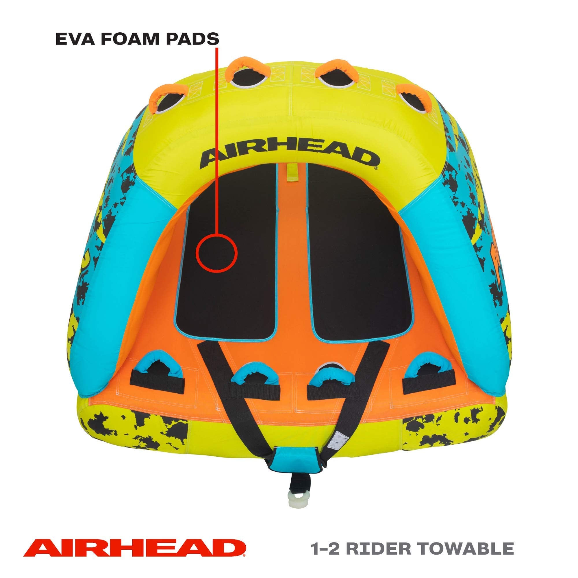 Poparazzi 2 AIRHEAD, 1-2 Rider Towable Tube for Boating