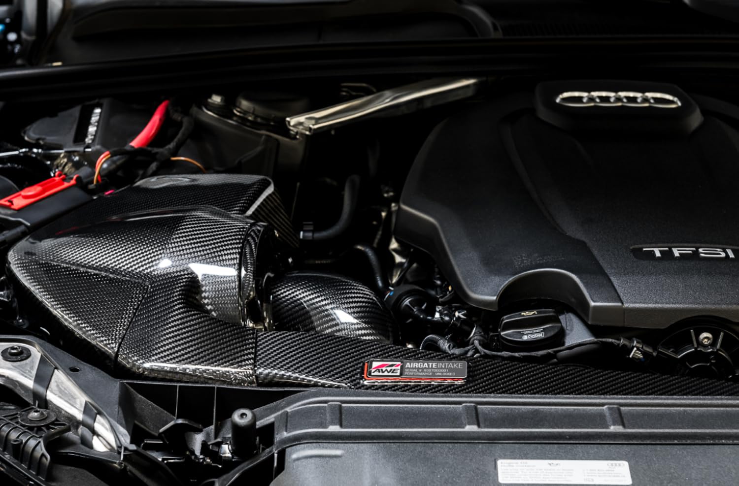 AWE AirGate Carbon Fiber Intake for Audi B9 A4/A5 2.0T With Lid
