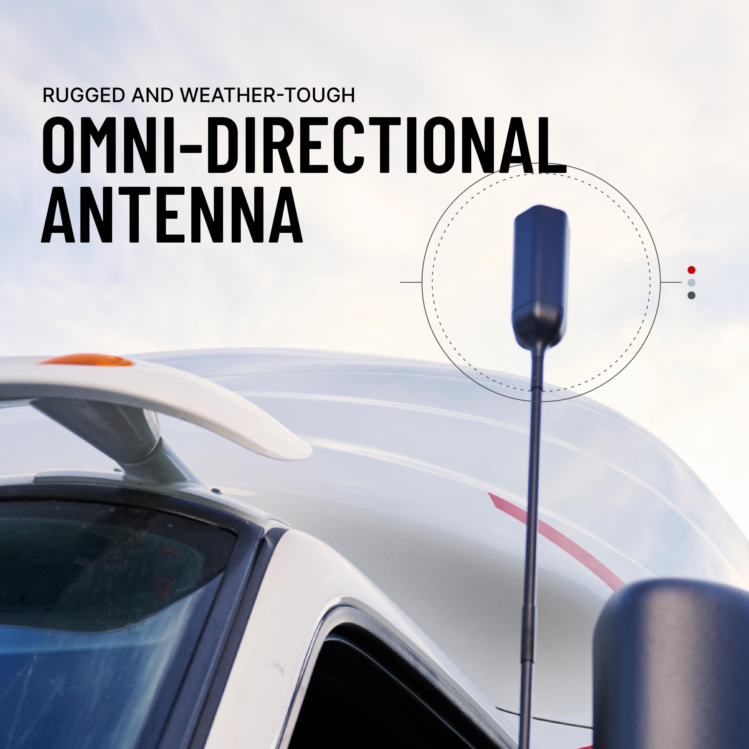 weBoost Drive OTR Reach - Cell Phone Signal Booster for Trucks and SUVs | Boosts 5G & 4G LTE for All U.S. Carriers - Verizon, AT&T, T-Mobile & more | Made in the U.S. | FCC Approved (model 477154)