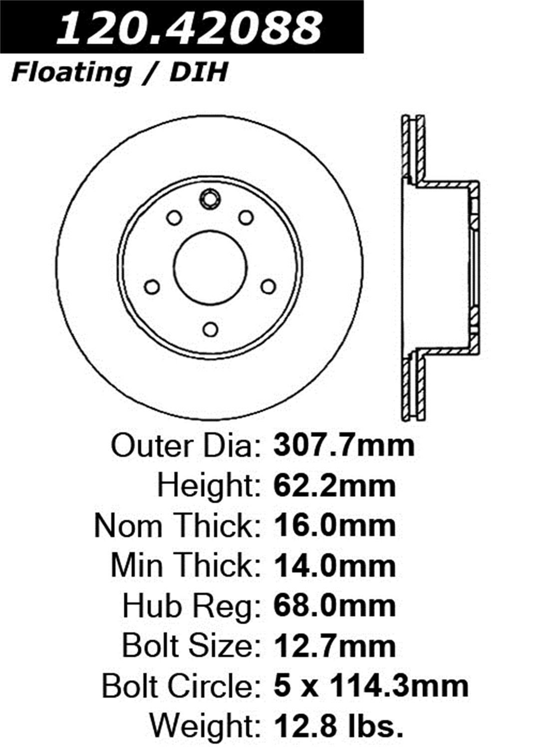 Sport Drilled/Slotted Brake Rotor StopTech 127.42088R (Rear Right), 1 Pack