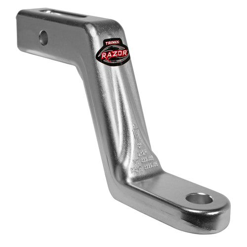 Trimax 6 Inch TRZ6ALFM Forged Aluminum Drop Hitch, Truck, Camper, Trailer, Towing, Fixed Ball Mount Drop Hitch 2 Inch Receiver - 8,000 Ib Tow Rating, 800 lb Tongue Capacity