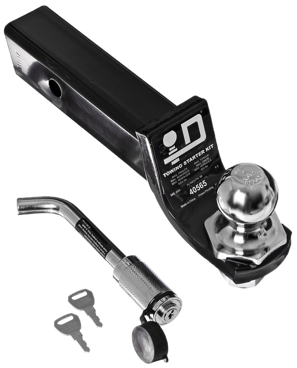 Towing Starter Kit Draw-Tite 40565 with Hitch Ball/Lock/Plastic Storage Case