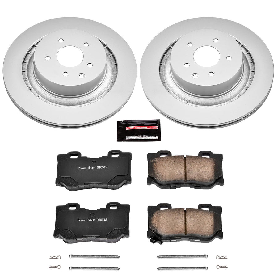 Coated Brake Rotor & Ceramic Brake Pads Power Stop CRK4732- rear