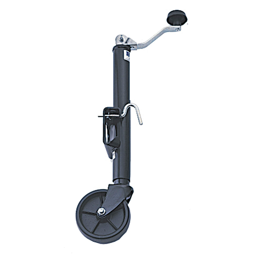 Swivel Tongue Jack BAL 29005 with Caster – 800 lb. Capacity Trailer Jack for A-Frame Trailers – Easy Top Wind Crank, Swivel Mount