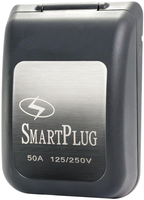 Non-Metallic SmartPlug BM50PB Inlet and Cover Assembly - 50 Amp, Black