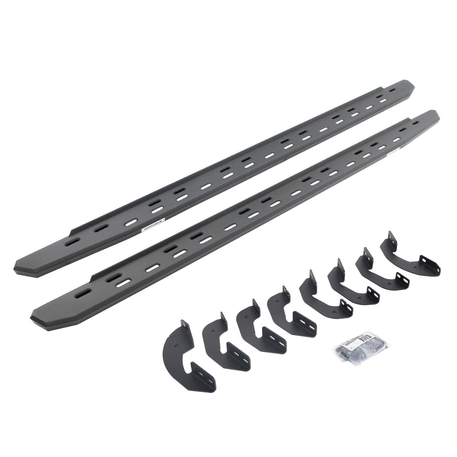 Go Rhino Slim RB30 Running Boards & Brackets | Galvanized Steel, Textured Black | 69641687SPC | Fits 2007-2021 Toyota Tundra Crew Max Pickup