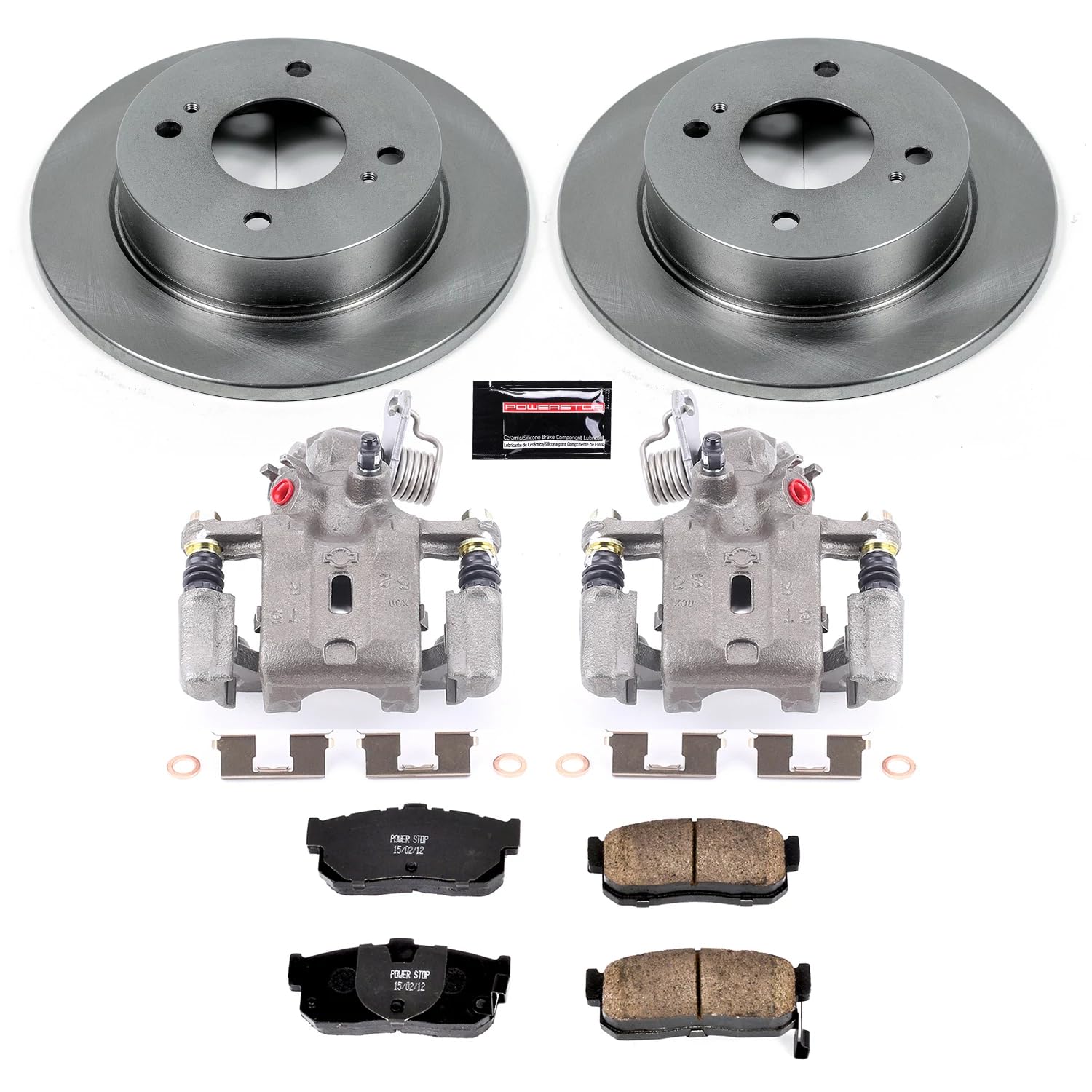 Power Stop KCOE740 Rear Brake Kit Stock Replacement with OE Calipers For INFINITI G20 1999-2001, Nissan Sentra 2000-2001 [Model Specific]