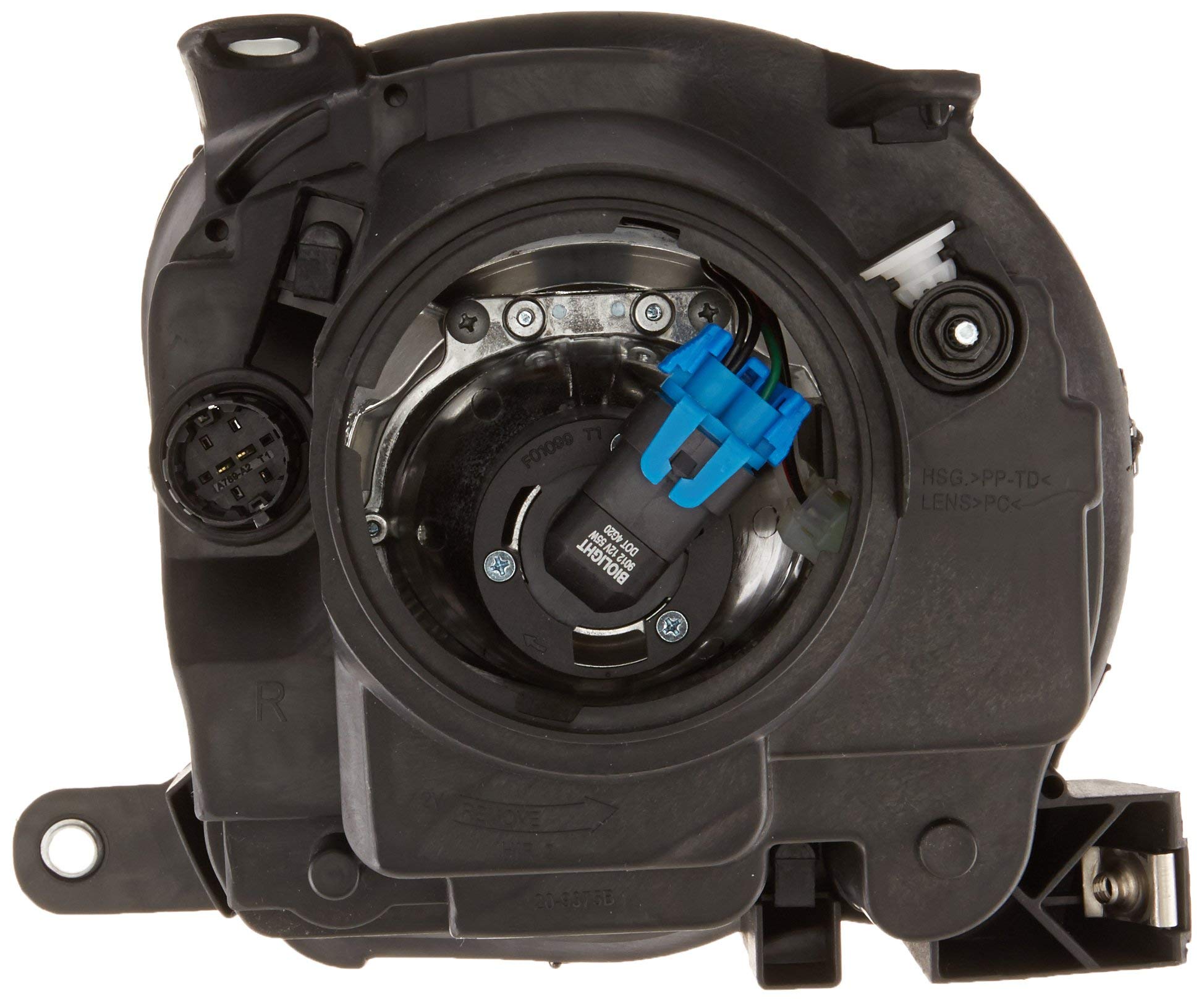 Right TYC Headlight Assembly Compatible with 2012-2019 Fiat 500