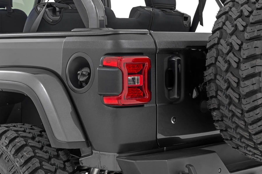 Rough Country Rear Trail Corner Cladding for Jeep Wrangler JL/Unlimited (2018-2025) - UV-Resistant, High-Density Thermoplastic, Easy Install
