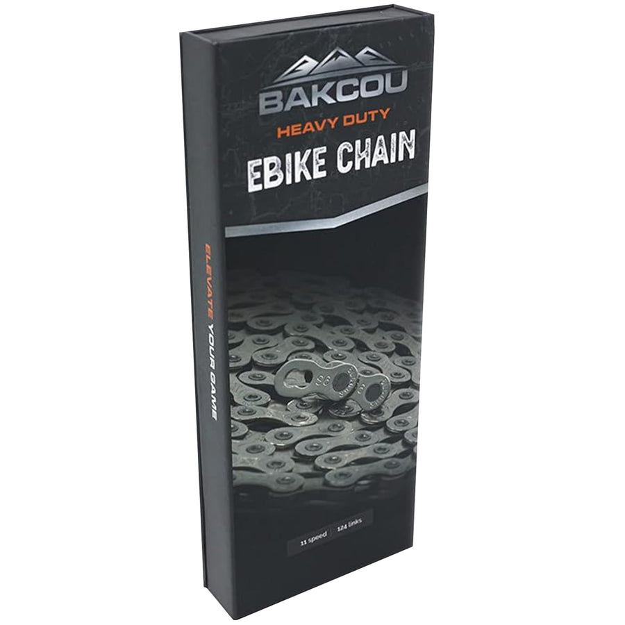 Heavy Duty Bakcou 9-Speed Ebike Chain - Ultra Durable X9 Chain for Electric Bikes, Fits Flatlander, Kodiak, Mule, Storm, Scout Models - 124 Link